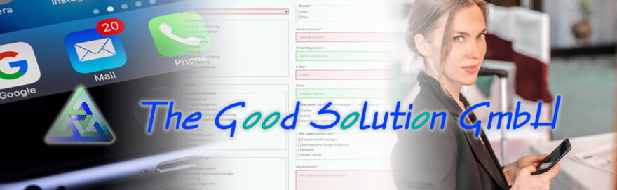 Unsere Kontaktdaten & Locations-Adresse: Kontakt, Telefon, QR-Code, qrcode, Kontaktformular, Post - The Good Solution GmbH - Consulting-Company - The Good Solution GmbH - www.the-good-solution.com