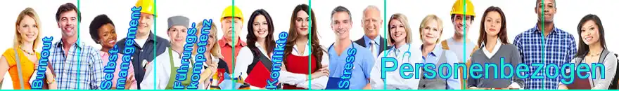 Arbeitsbereiche personenbezogen: Burnout, Führungskompetenz, Konflikte - Mediation, Mobbing, Selbstmanagement, Stress - The Good Solution GmbH - www.the-good-solution.com